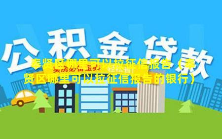 奉贤区哪里可以拉征信报告（奉贤区哪里可以拉征信报告的银行）