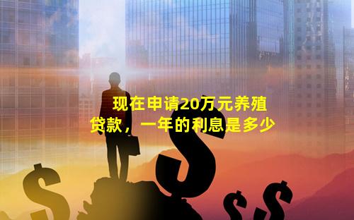 现在申请20万元养殖贷款，一年的利息是多少